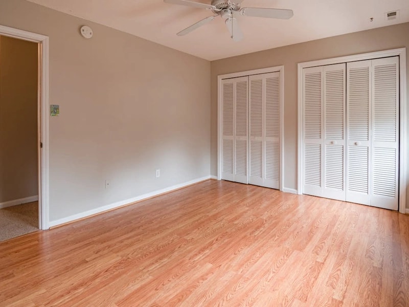 Empty bedroom before virtual staging